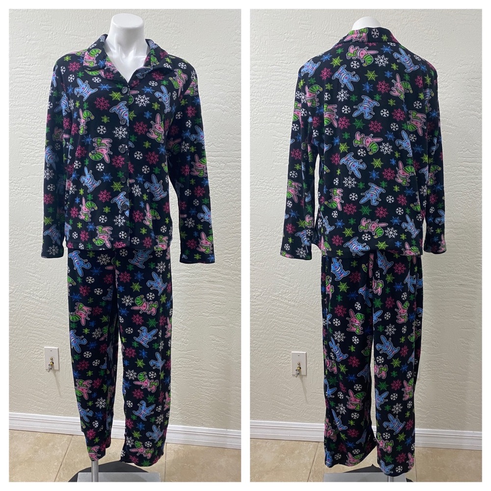 Happy Bunny Jim Benton Christmas women’s sleepwear pajamas sz X-Large